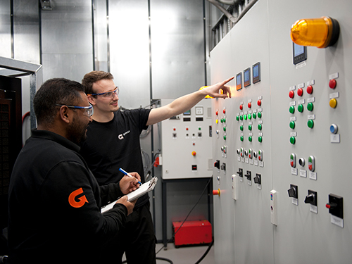 Salle d'essai des compresseurs entièrement rénovée